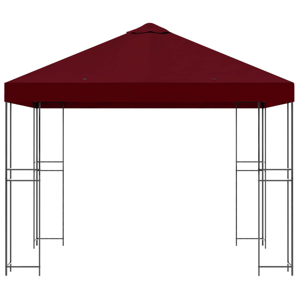 Produktbild för Paviljong 3 x 3 m Vinröd Polyester och Stål 190 gsm