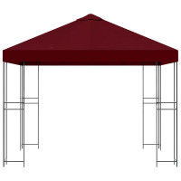 Produktbild för Paviljong 3 x 3 m Vinröd Polyester och Stål 190 gsm