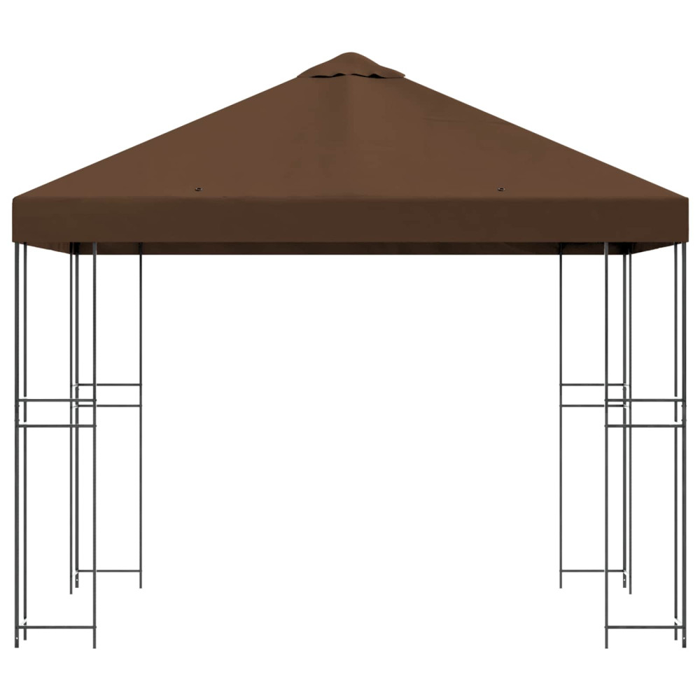 Produktbild för Paviljong 3 x 3 m Brun Polyester och Stål 190 gsm