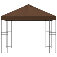Produktbild för Paviljong 3 x 3 m Brun Polyester och Stål 190 gsm