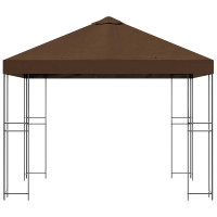 Produktbild för Paviljong 3 x 3 m Brun Polyester och Stål 190 gsm