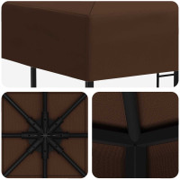 Produktbild för Paviljong 3 x 3 m Brun Polyester och Stål 190 gsm