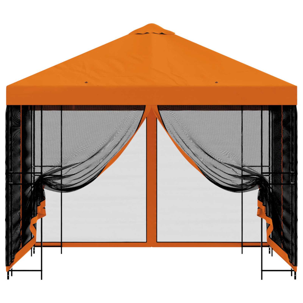 Produktbild för Trädgårdsgazebo med sidoväggar 3 x 3 m Orange
