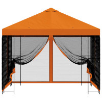 Produktbild för Trädgårdsgazebo med sidoväggar 3 x 3 m Orange