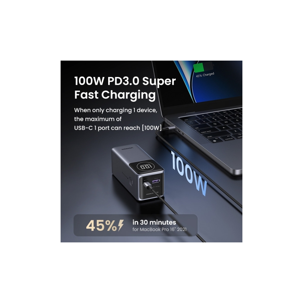 Produktbild för Ugreen Nexode power bank - Li-Ion - USB, USB-C - 100 Watt