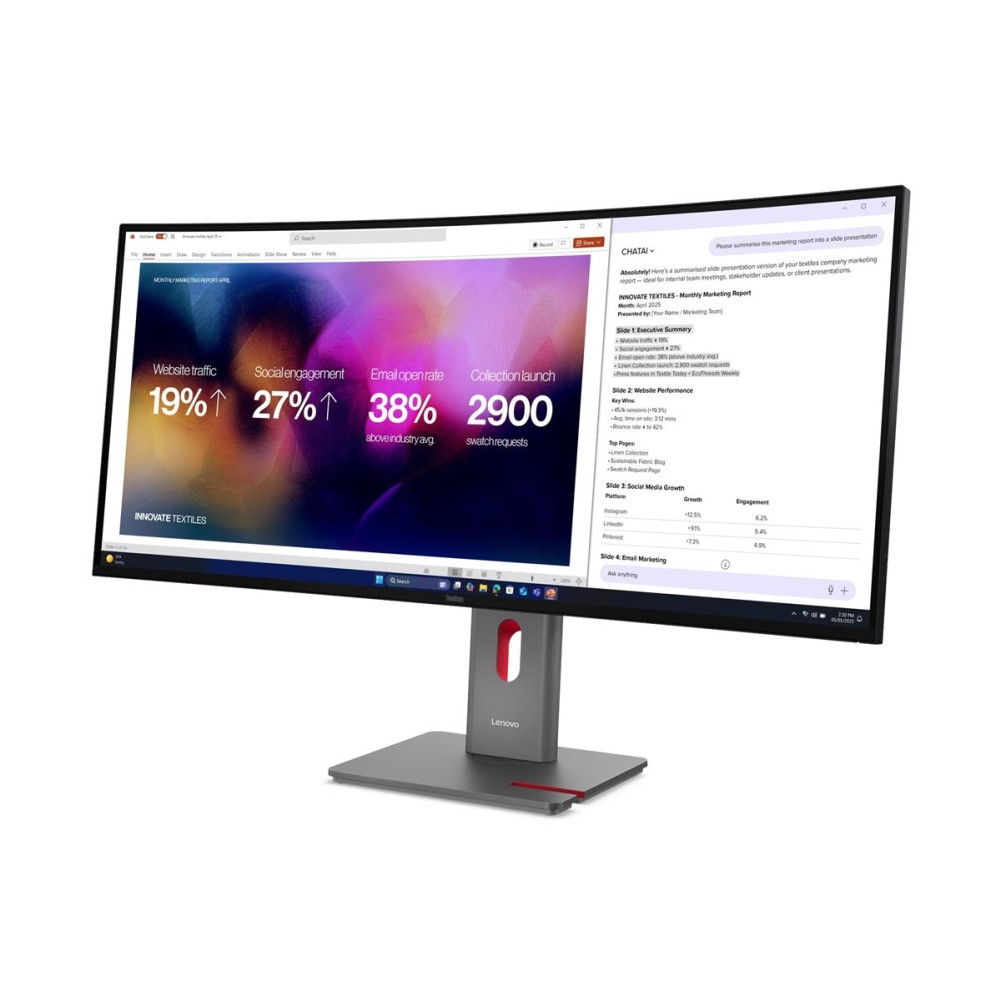 Produktbild för Lenovo ThinkVision P40WD-40 - LED-skärm - böjd - 5K - 40" - HDR