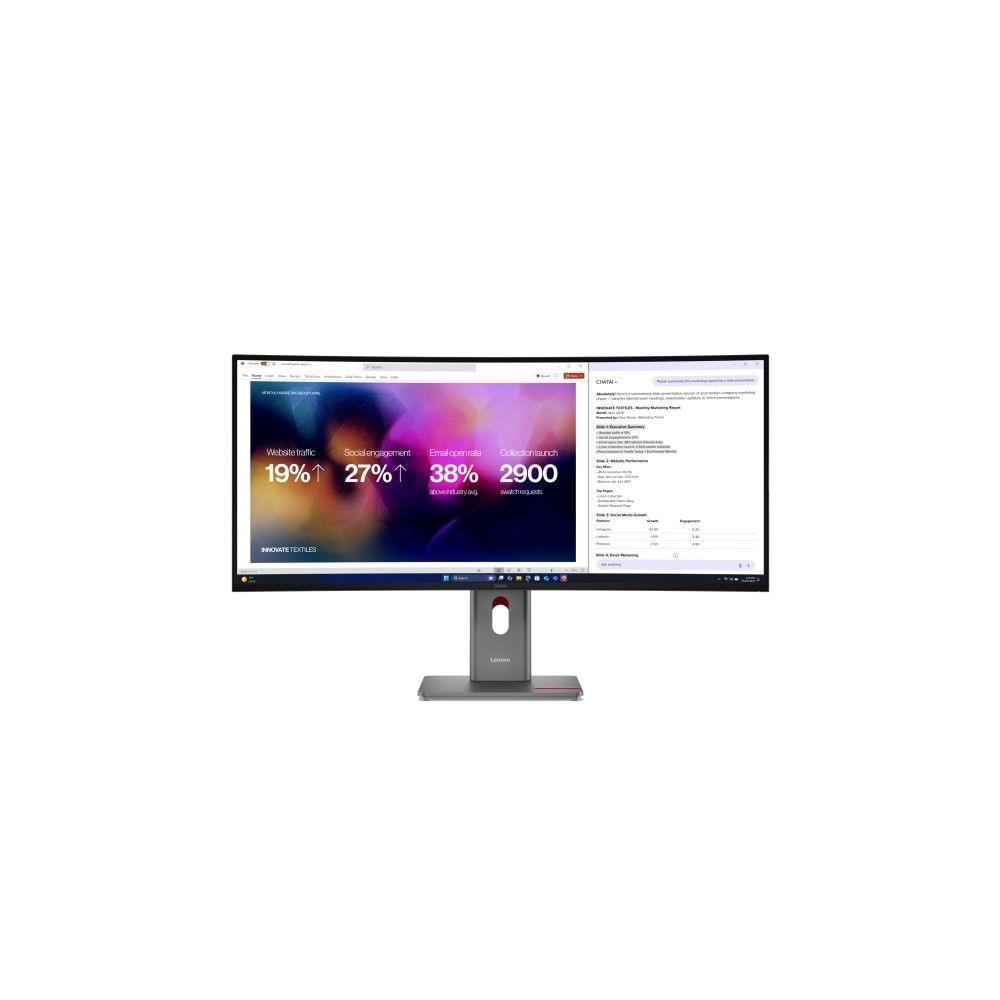 Produktbild för Lenovo ThinkVision P40WD-40 - LED-skärm - böjd - 5K - 40" - HDR