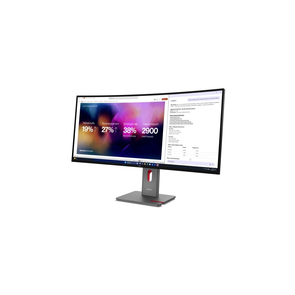 Produktbild för Lenovo ThinkVision P40WD-40 - LED-skärm - böjd - 5K - 40" - HDR