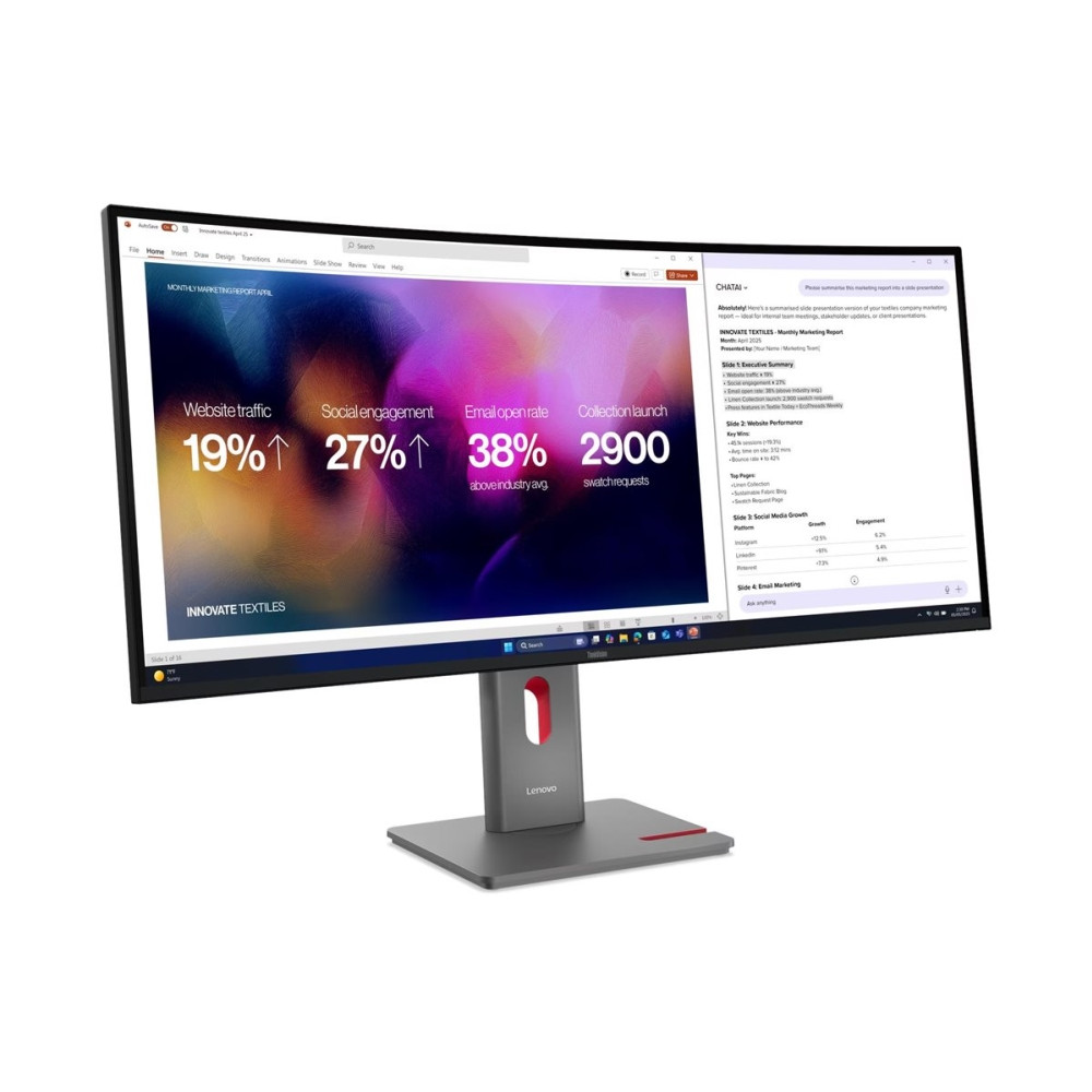 Produktbild för Lenovo ThinkVision P40WD-40 - LED-skärm - böjd - 5K - 40" - HDR