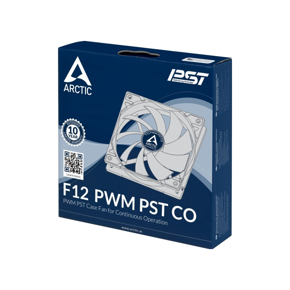 Produktbild för ARCTIC F12 PWM PST CO, Fan, 12 cm, 1350 RPM, 24,5 dB, 74 cfm...