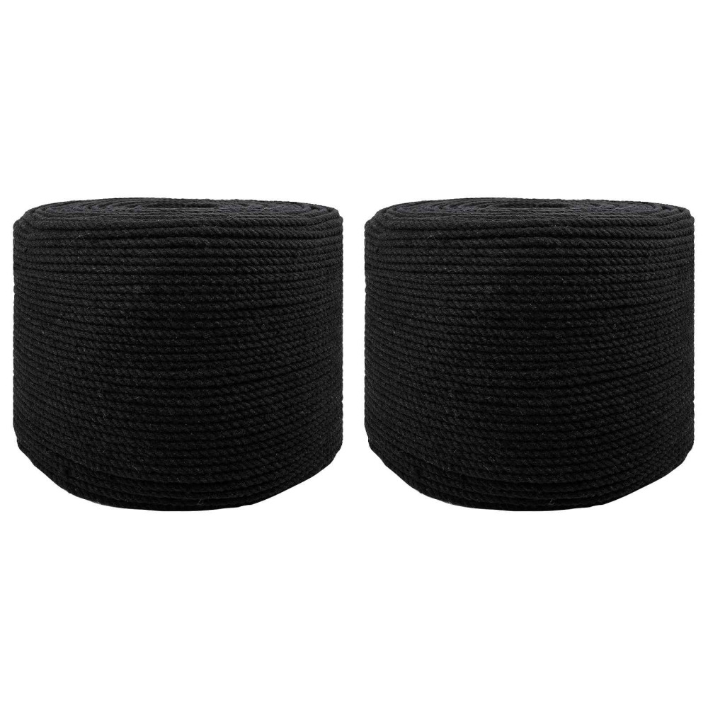 Produktbild för Rep 2 pcs Svart Bomull