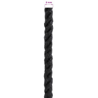 Produktbild för Rep Svart 0,6 x 0,6 x 2500 cm Bomull
