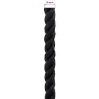 Produktbild för Rep Svart 1 x 1 x 2500 cm Bomull