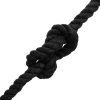Produktbild för Rep Svart 1,2 x 1,2 x 10000 cm Bomull