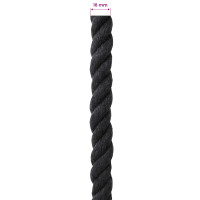 Produktbild för Rep Svart 1,6 x 1,6 x 5000 cm Bomull