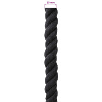 Produktbild för Rep Svart 2 x 2 x 5000 cm Bomull