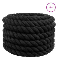 Produktbild för Rep Svart 3 x 3 x 1000 cm Bomull