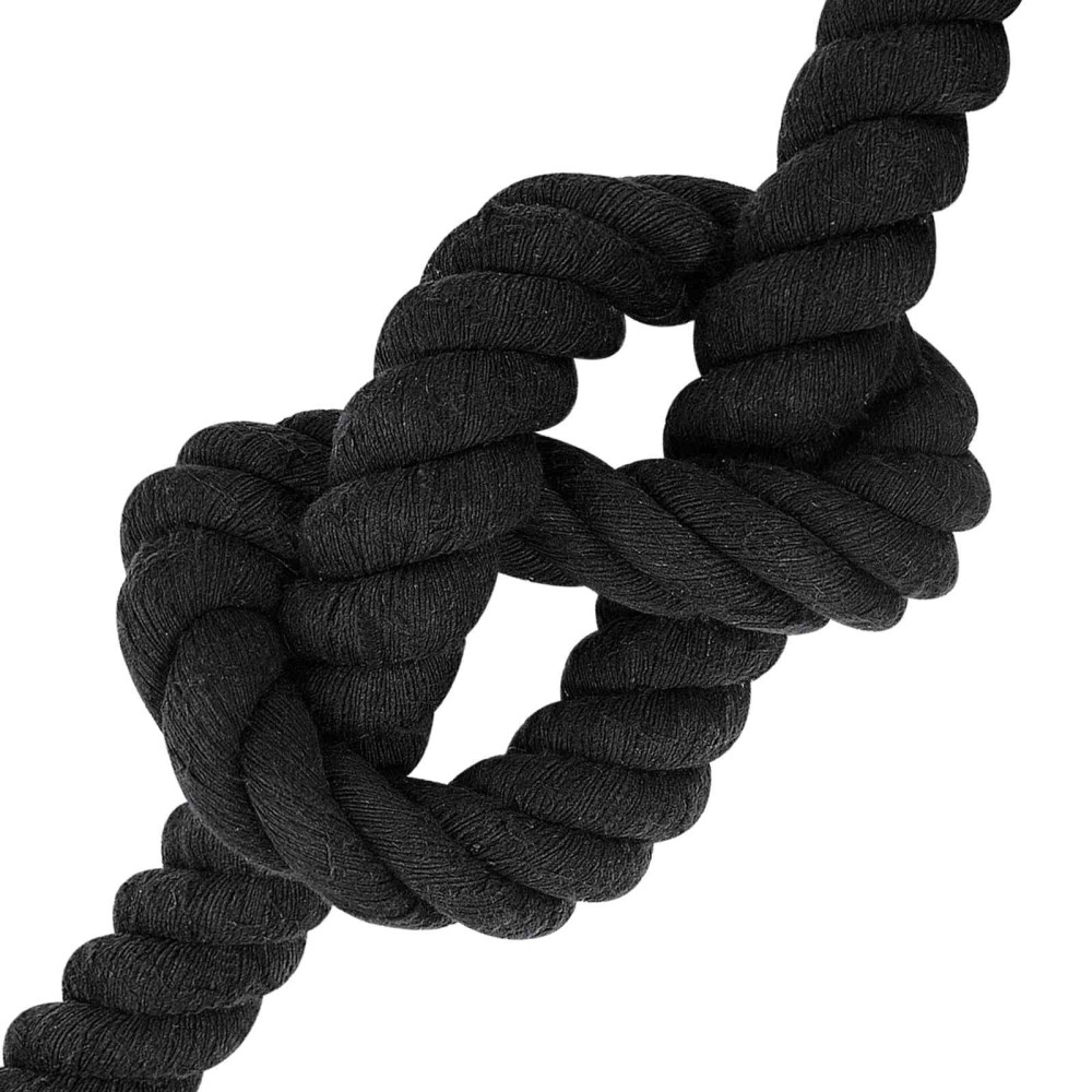 Produktbild för Rep Svart 5 x 5 x 500 cm Bomull