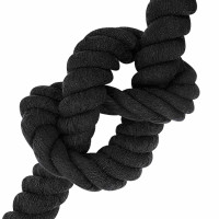 Produktbild för Rep Svart 6 x 6 x 500 cm Bomull