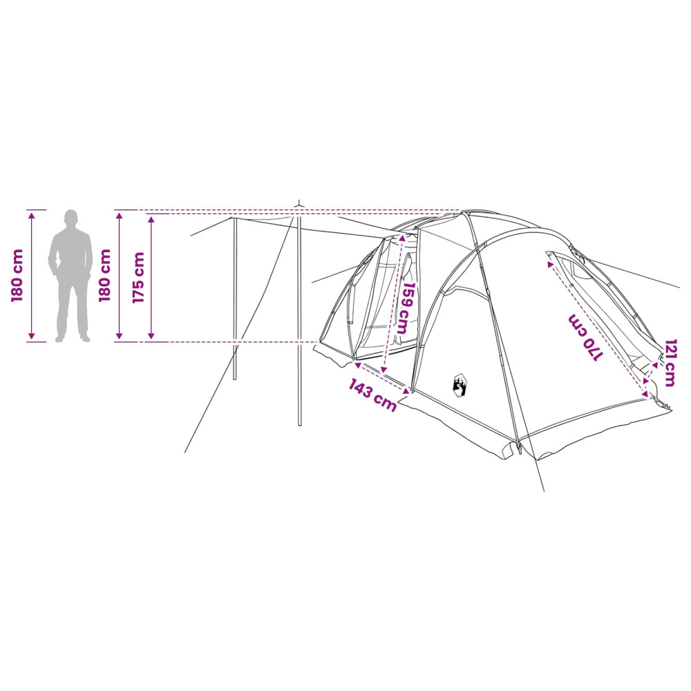 Produktbild för Tunneltält Grön 520 x 260 x 175 cm