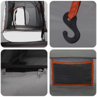 Produktbild för Tunneltält Grå och orange 520 x 260 x 175 cm