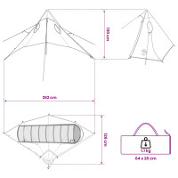 Produktbild för 2-i-1 Regnponcho med huva Grön 262 x 126 x 130 cm