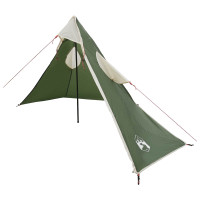 Produktbild för 2-i-1 Regnponcho med huva Grön 262 x 126 x 130 cm