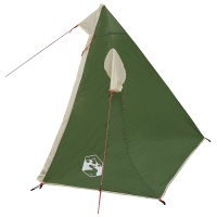 Produktbild för 2-i-1 Regnponcho med huva Grön 262 x 126 x 130 cm