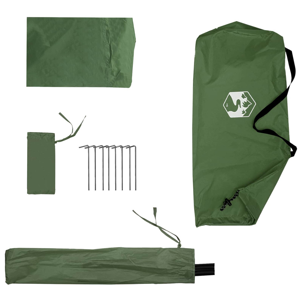 Produktbild för 2-i-1 Regnponcho med huva Grön 262 x 126 x 130 cm