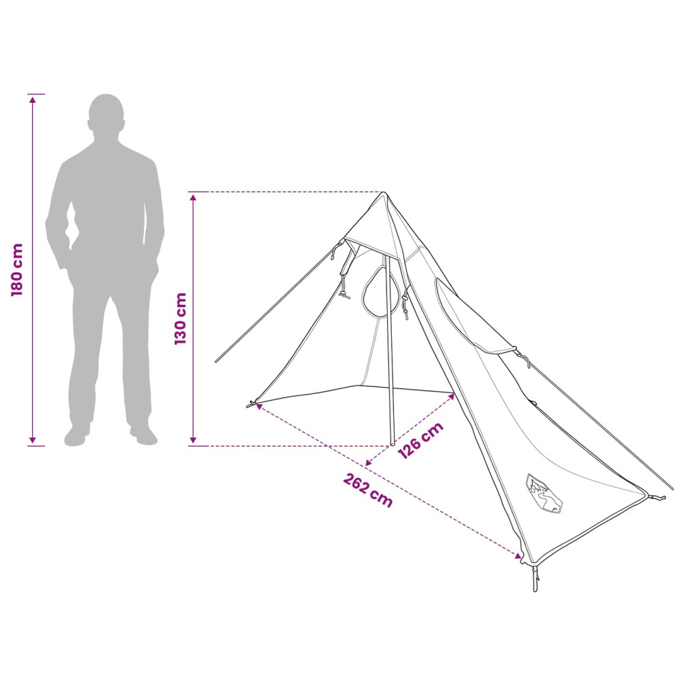 Produktbild för 2-i-1 Regnponcho med huva Blå 262 x 126 x 130 cm