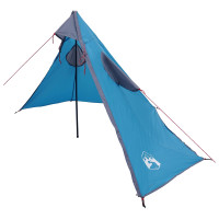 Produktbild för 2-i-1 Regnponcho med huva Blå 262 x 126 x 130 cm