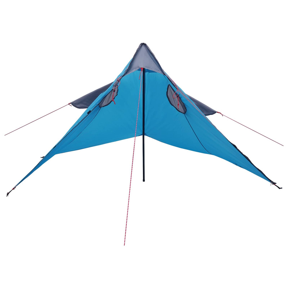 Produktbild för 2-i-1 Regnponcho med huva Blå 262 x 126 x 130 cm