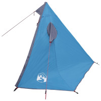Produktbild för 2-i-1 Regnponcho med huva Blå 262 x 126 x 130 cm