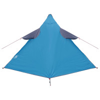 Produktbild för 2-i-1 Regnponcho med huva Blå 262 x 126 x 130 cm