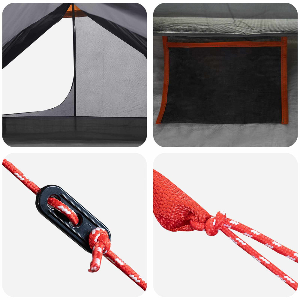 Produktbild för Ryggsäcks Tält Grå och orange 222 x 85 x 125 cm