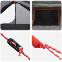 Produktbild för Ryggsäcks Tält Grå och orange 222 x 85 x 125 cm