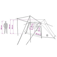 Produktbild för Tunneltält Grön 475 x 220 x 192 cm