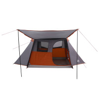 Produktbild för Tunneltält Grå och orange 475 x 220 x 192 cm