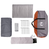 Produktbild för Tunneltält Grå och orange 475 x 220 x 192 cm