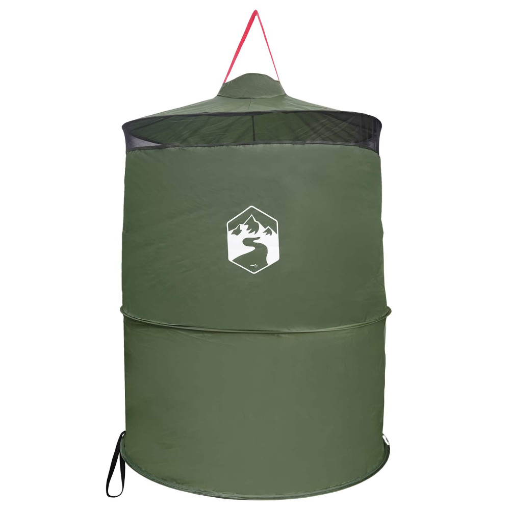 Produktbild för Pop-up toalettält med hängande rep Grön 97 x 126 cm