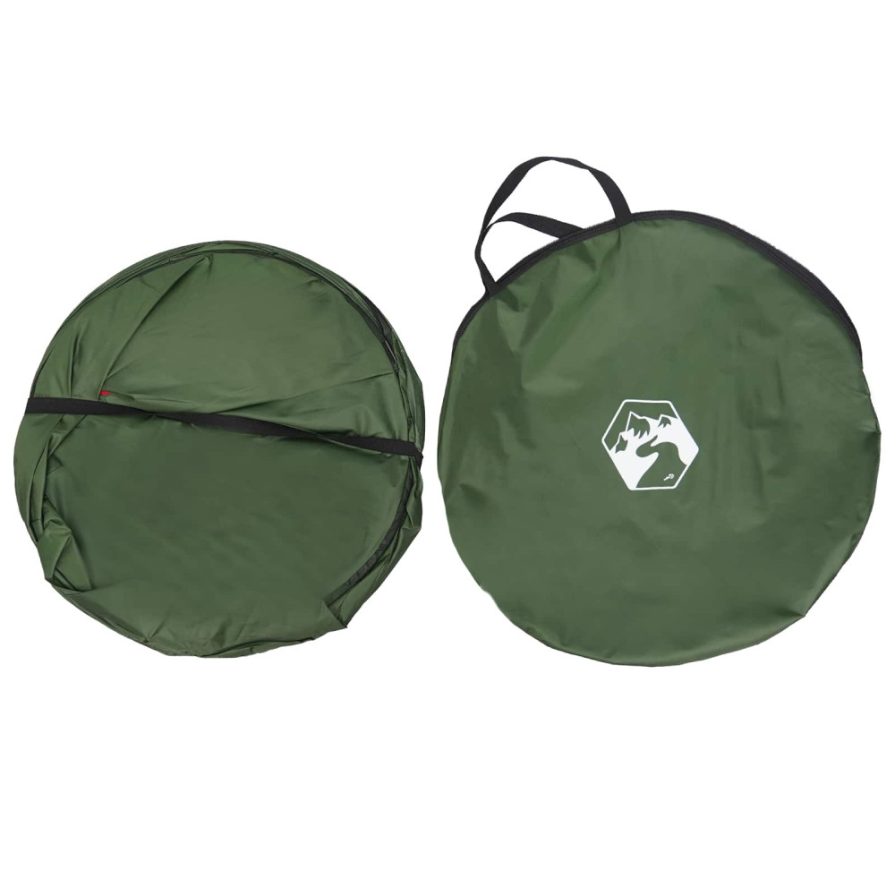 Produktbild för Pop-up toalettält med hängande rep Grön 97 x 126 cm