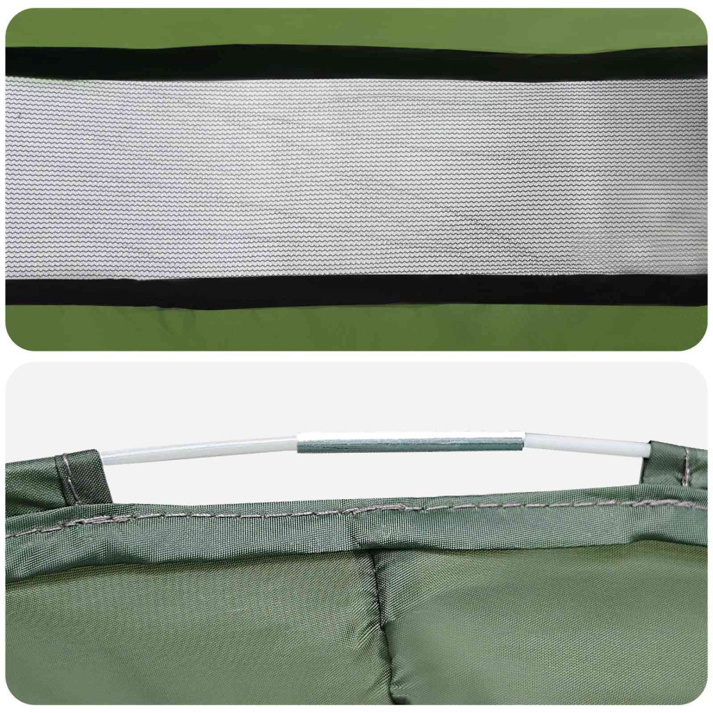 Produktbild för Pop-up toalettält med hängande rep Grön 97 x 126 cm