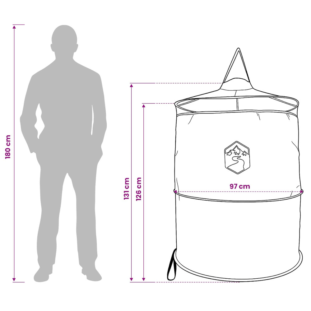 Produktbild för Pop-up toalettält med hängande rep Grön 97 x 126 cm