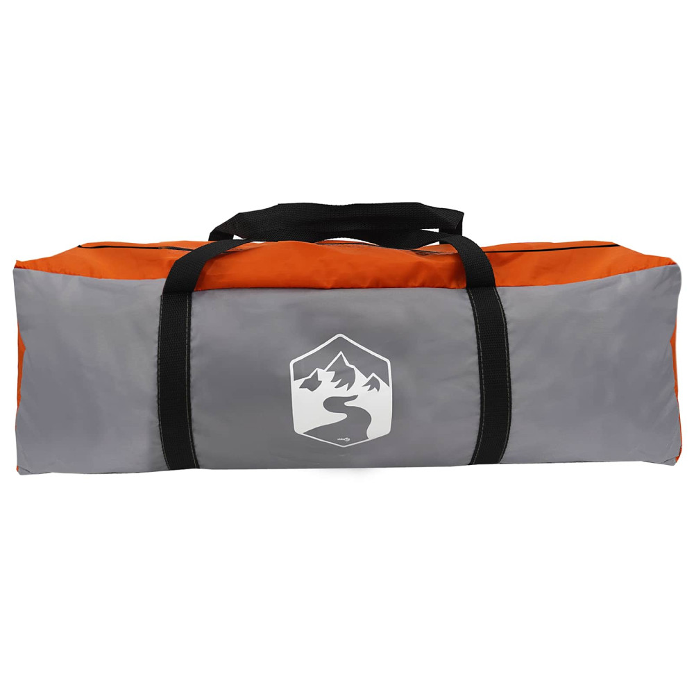 Produktbild för Tunneltält Grå och orange 560 x 395 x 212 cm