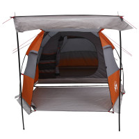 Produktbild för Tunneltält Grå och orange 390 x 215 x 152 cm