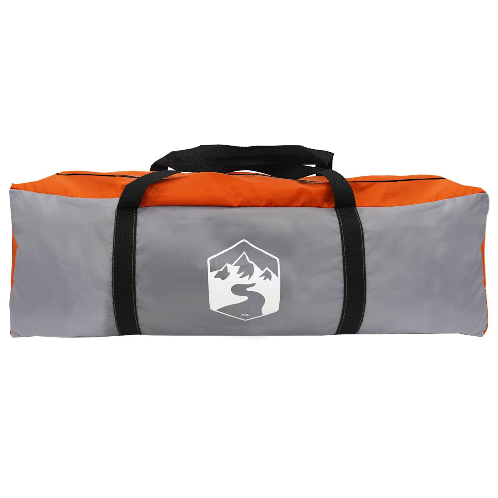 Produktbild för Tunneltält Grå och orange 390 x 215 x 152 cm
