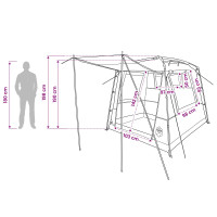 Produktbild för Partytält Grön 4 personer 185T Polyester med PU-beläggning