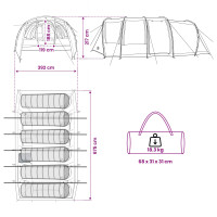 Produktbild för Tunneltält Grön 675 x 392 x 210 cm