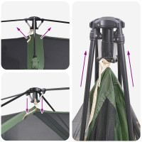 Produktbild för Instant Tält Grön 10 personer 185T Polyester med PU-beläggning