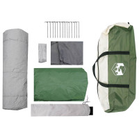 Produktbild för Instant Tält Grön 10 personer 185T Polyester med PU-beläggning